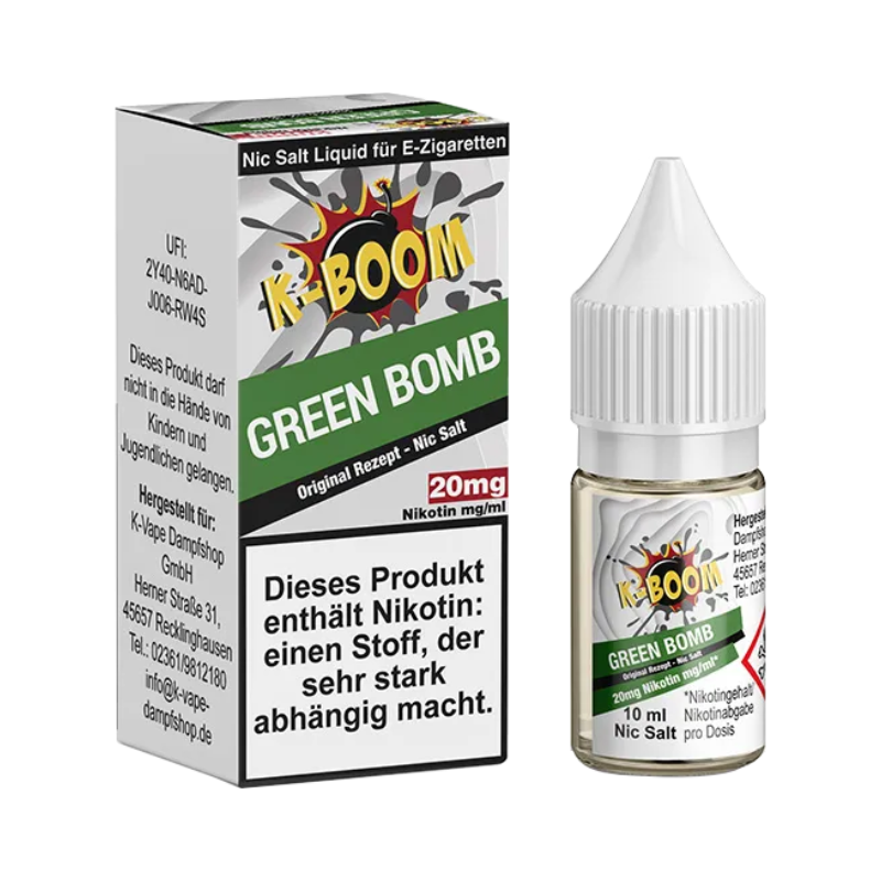 K-Boom Green Bomb Nikotinsalz Liquid 10ml