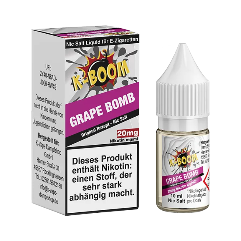 K-Boom Grape Bomb Nikotinsalz Liquid 10ml