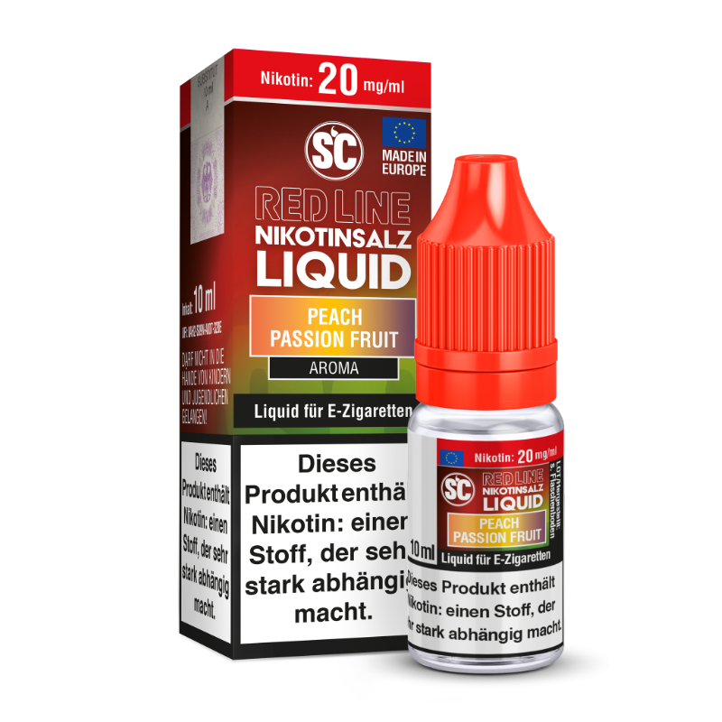 SC Liquids Red Line Peach Passion Fruit Nikotinsalz Liquid 10ml