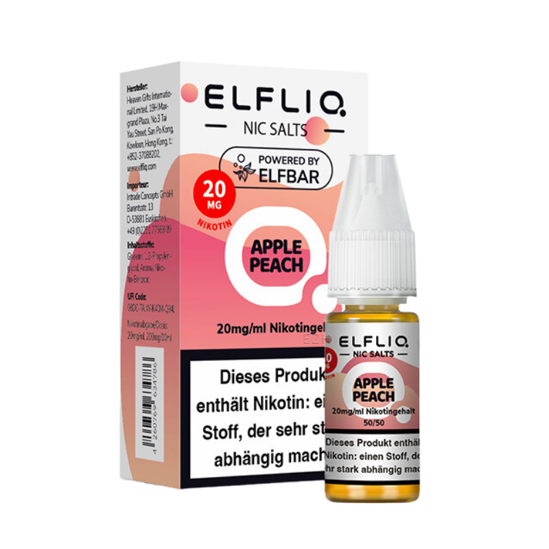ElfLiq by Elfbar Apple Peach Nikotinsalz Liquid 10ml