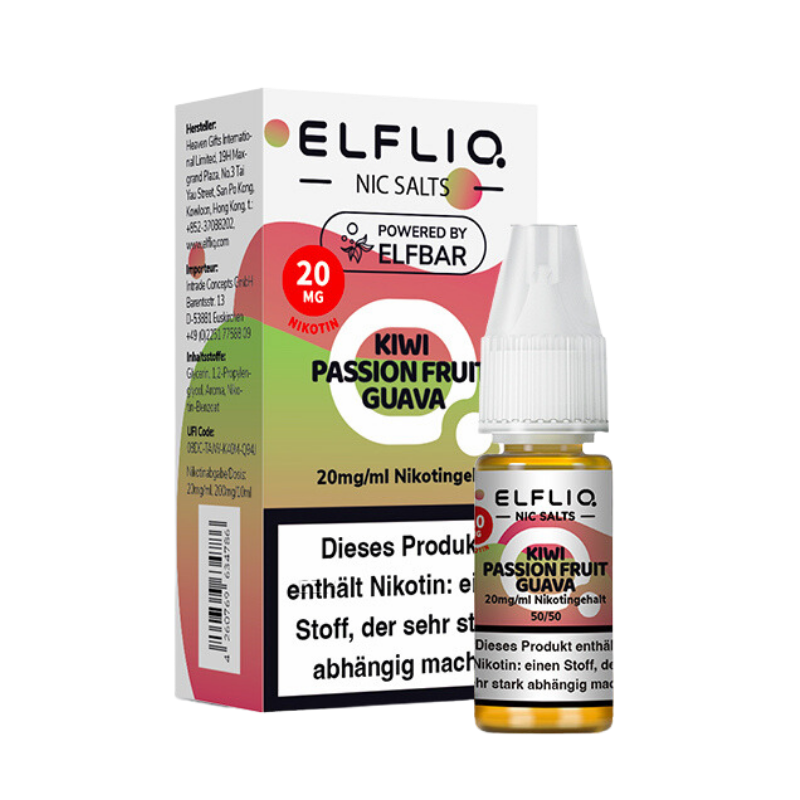 ElfLiq by Elfbar Kiwi Passion Fruit Guava Nikotinsalz Liquid 10ml