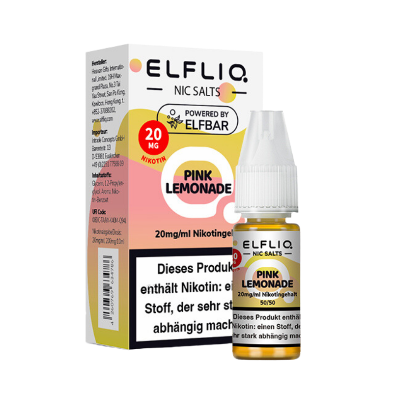 ElfLiq by Elfbar Pink Lemonade Nikotinsalz Liquid 10ml