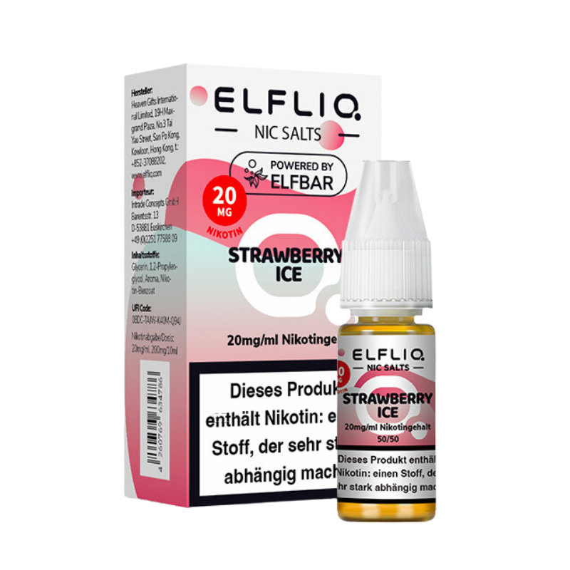 ElfLiq by Elfbar Strawberry Ice Nikotinsalz Liquid 10ml