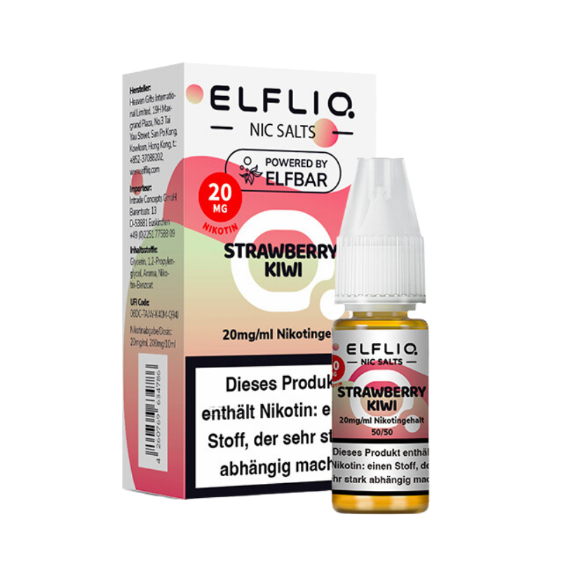ElfLiq by Elfbar Strawberry Kiwi Nikotinsalz Liquid 10ml
