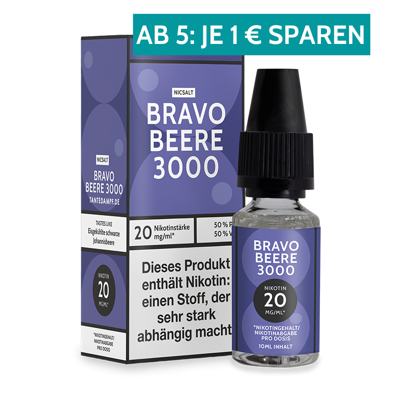 Tante Dampf Bravo Beere 3000 Nikotinsalz Liquid 10ml